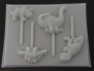 556sp Jungle Park Dinosaurs Chocolate or Hard Candy Lollipop Mold